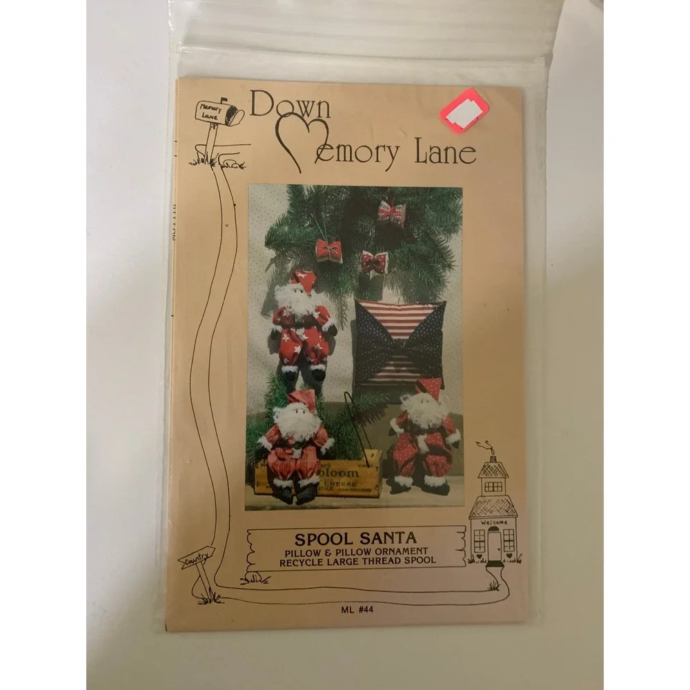 Vintage Christmas‎ Sewing Pattern Lot Santa Reindeer Mice Bears Ornaments 6pc